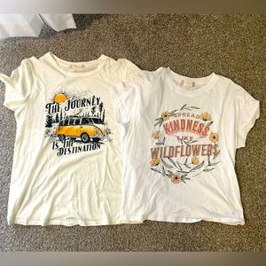 Set of 2 Altar'd State Graphic Tees Size Small - Trendy and Versatile!
